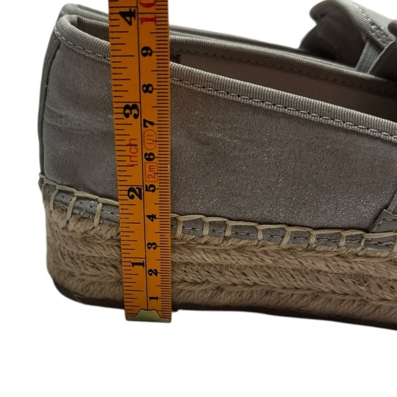 Circus by Sam Edelman Christina Silver Sparkle Slip on Espadrille Size 7 - Picture 10 of 10